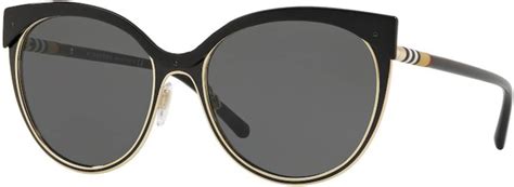 Burberry Women's BE3096 Sunglasses Black/Light Gold/Grey 